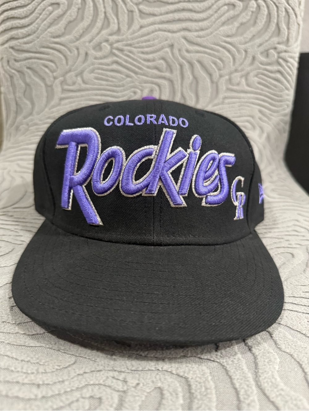 New Era Colorado Rockies Black & Purple Snapback Cap